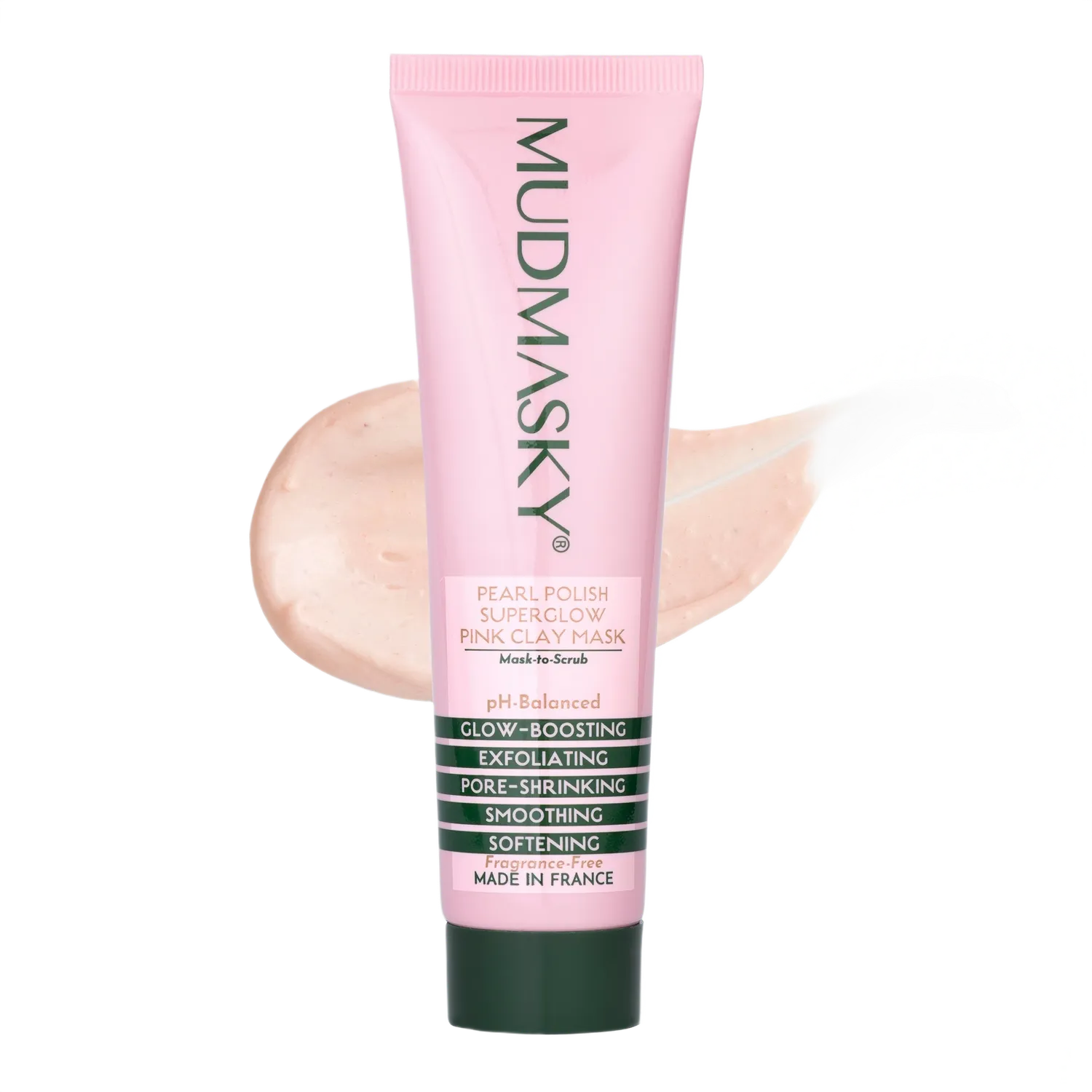 Mudmasky Pearl Polish Superglow maschera viso argilla rosa 60ml