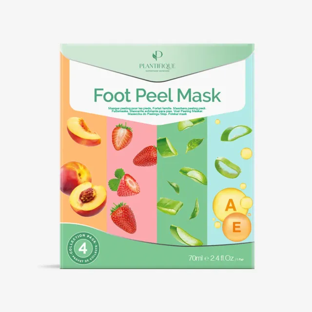 Plantifique Family Pack Maschera Piedi Esfoliante 4 Paia Frutta