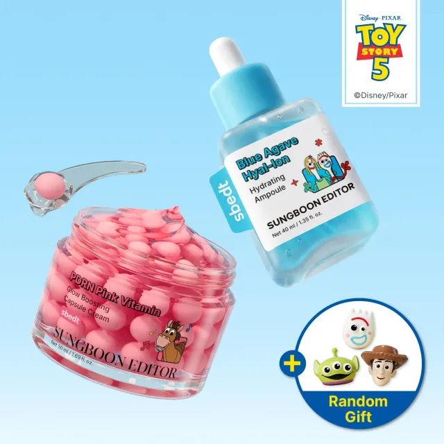 Sungboon Editor Dew Glow Duo Toy Story 5 set viso 2 pezzi idratante