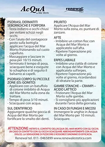Renewal Acqua Mar Morto 100ml Psoriasi Dermatite