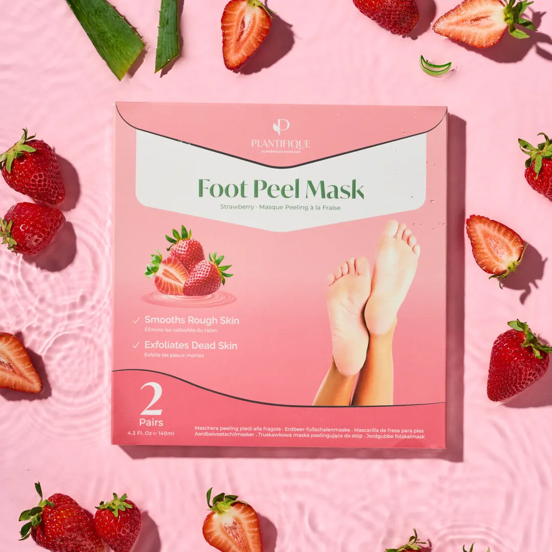 Plantifique Strawberry maschera piedi peeling 2 paia fragola