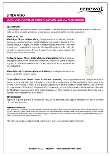 Renewal Latte Detergente Fiordaliso latte viso idratante