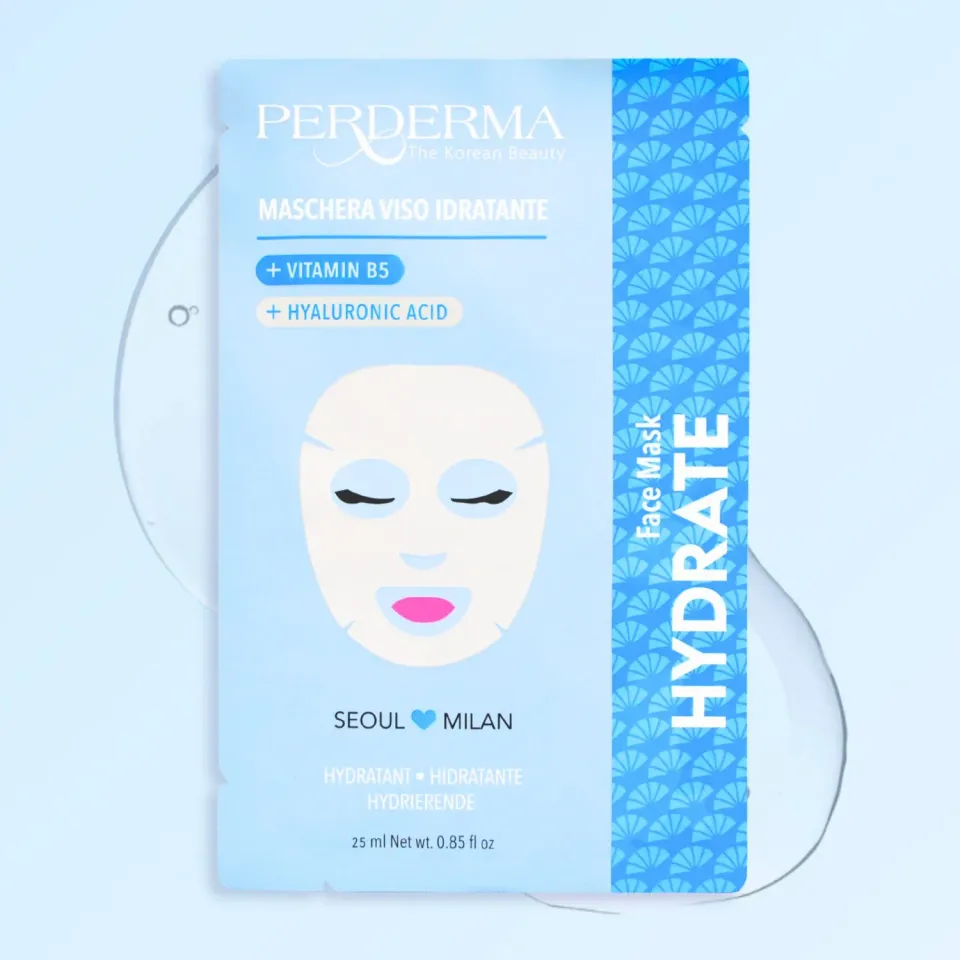 Perderma maschera viso idratante acido ialuronico monodose