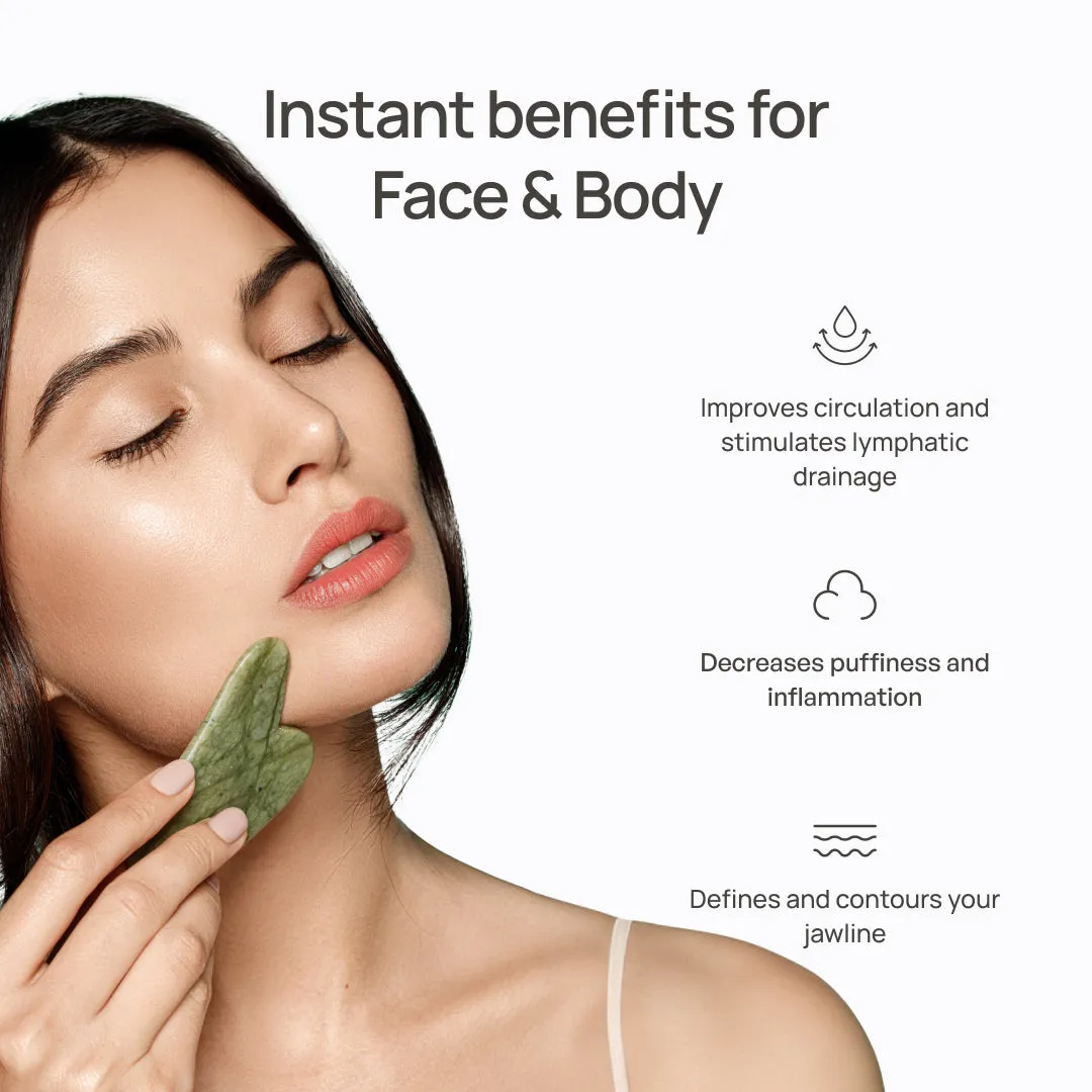 Plantifique Ultimate Gua Sha Trio Pietre Viso Giada Quarzo Acciaio