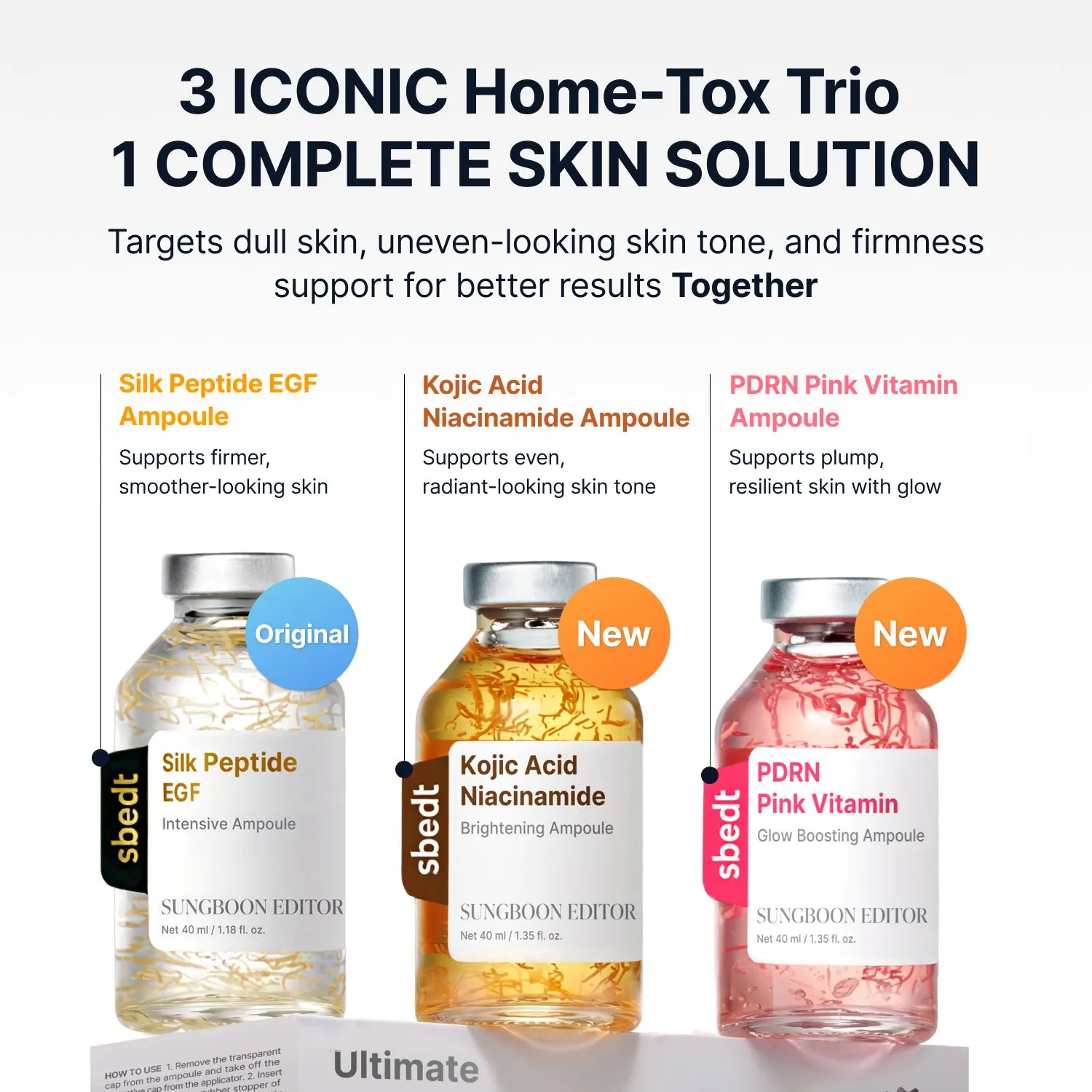 Sungboon Editor Hometox Trio kit 3 sieri viso