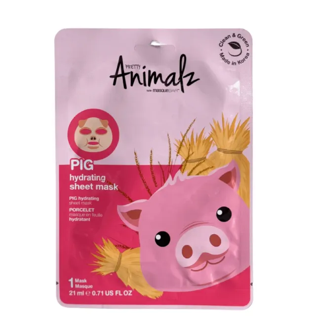 MasqueBAR Pretty Animalz Pig maschera viso monodose idratante