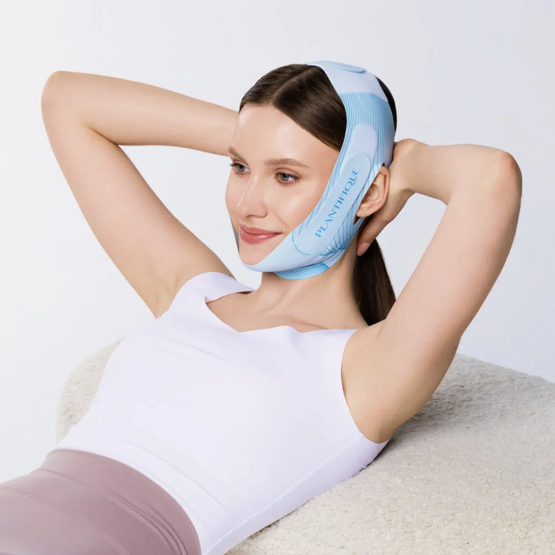 Plantifique Chin Strap Maschera Mento Lifting Blu Riutilizzabile