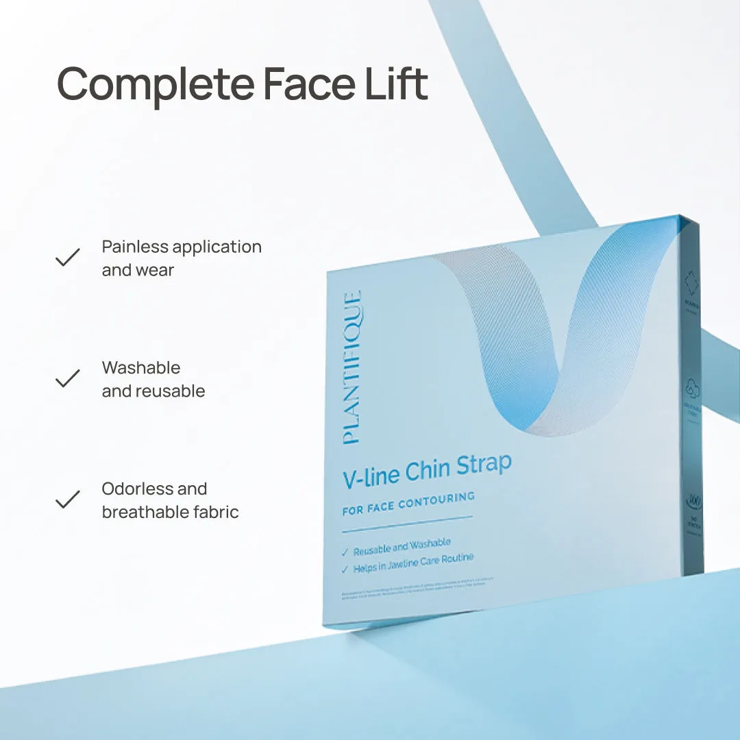 Plantifique Chin Strap Maschera Mento Lifting Blu Riutilizzabile