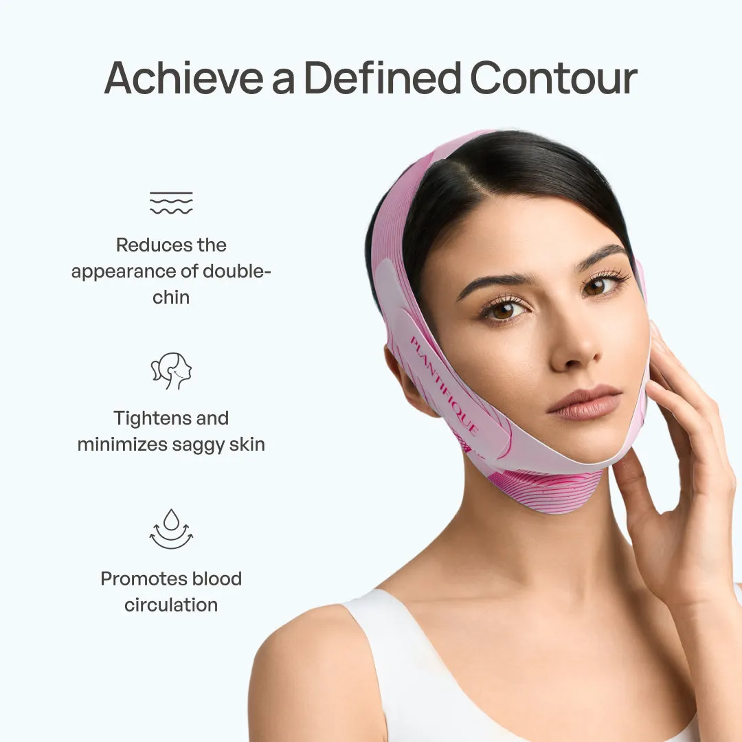 Plantifique Chin Strap Maschera Mento Lifting Blu Riutilizzabile
