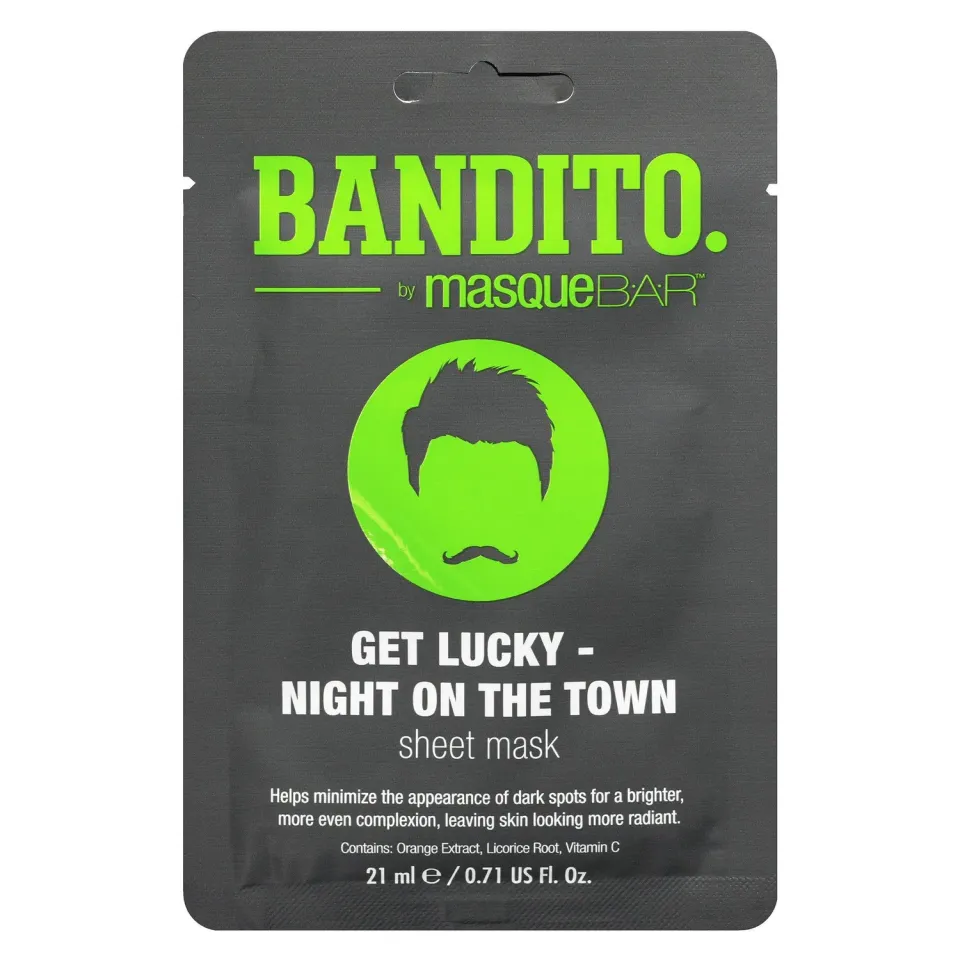 Masque Bar Bandito Get Lucky maschera tessuto uomo illuminante