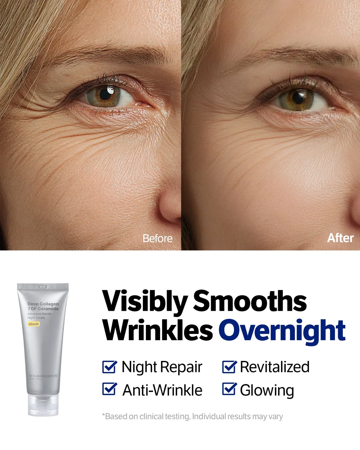 Sungboon Editor Deep Collagen 7GF crema notte 50 ml antirughe