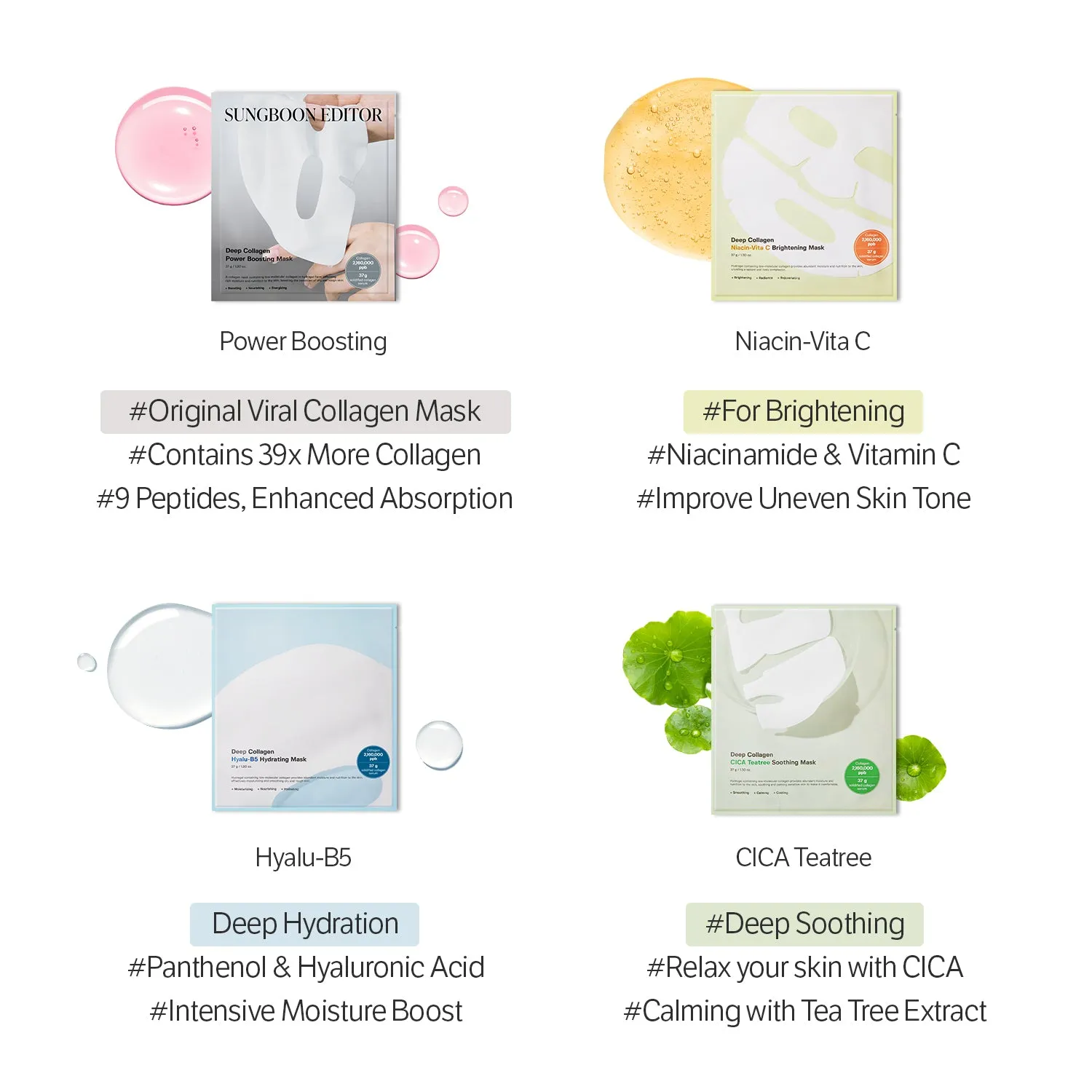 Sungboon Editor Deep Collagen Mask set maschere viso