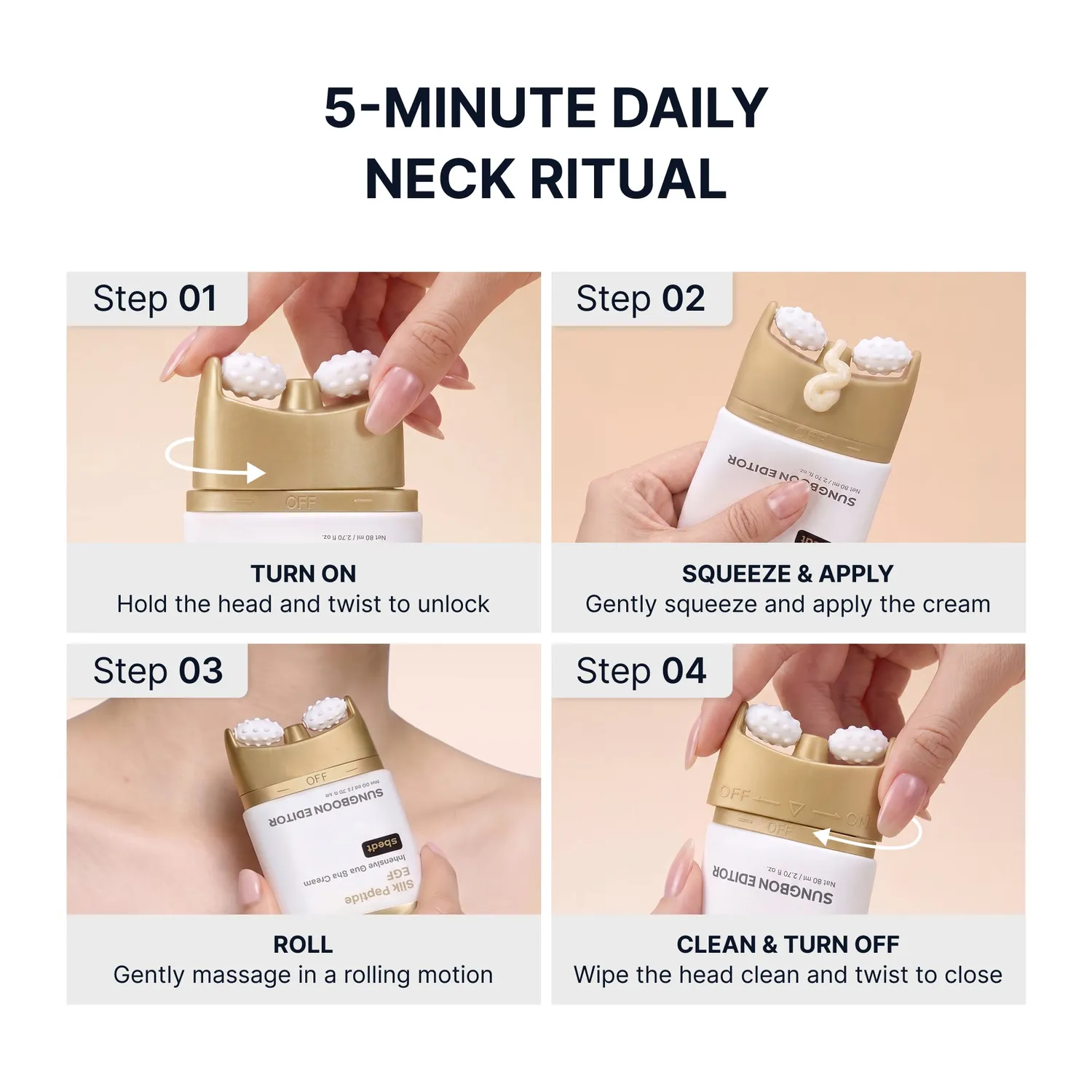 Sungboon Editor Silk Peptide Gua Sha Neck Cream rassodante