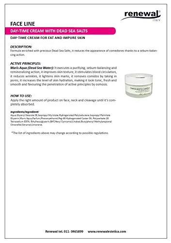 Renewal Crema Giorno Pelli Grasse 50 ml sebo-riequilibrante