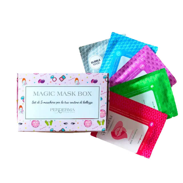 Perderma Magic Mask Box kit 5 maschere viso assortite idratanti