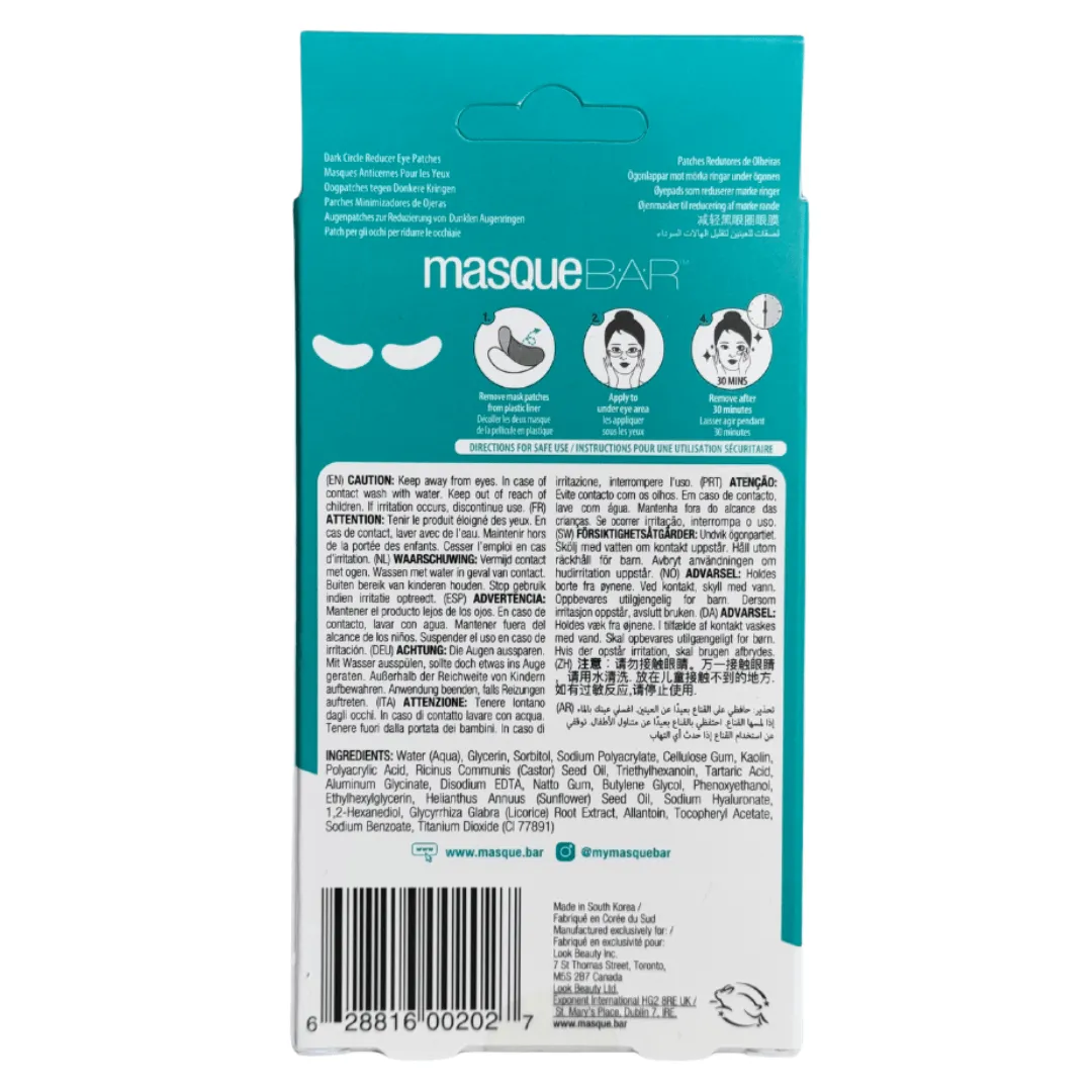 Masque Bar Dark Circle Reducer patch occhi 5 paia schiarente