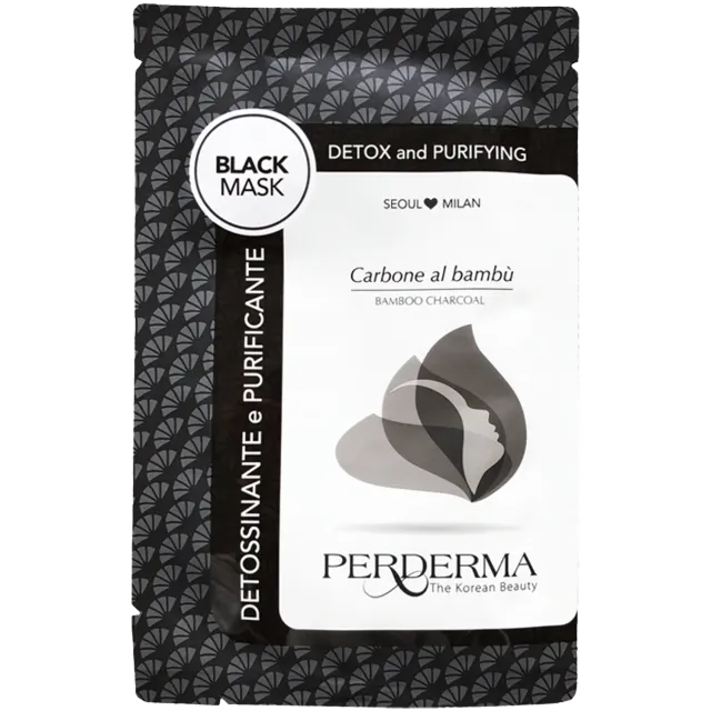 Perderma Black Mask maschera viso carbone detox 15 min