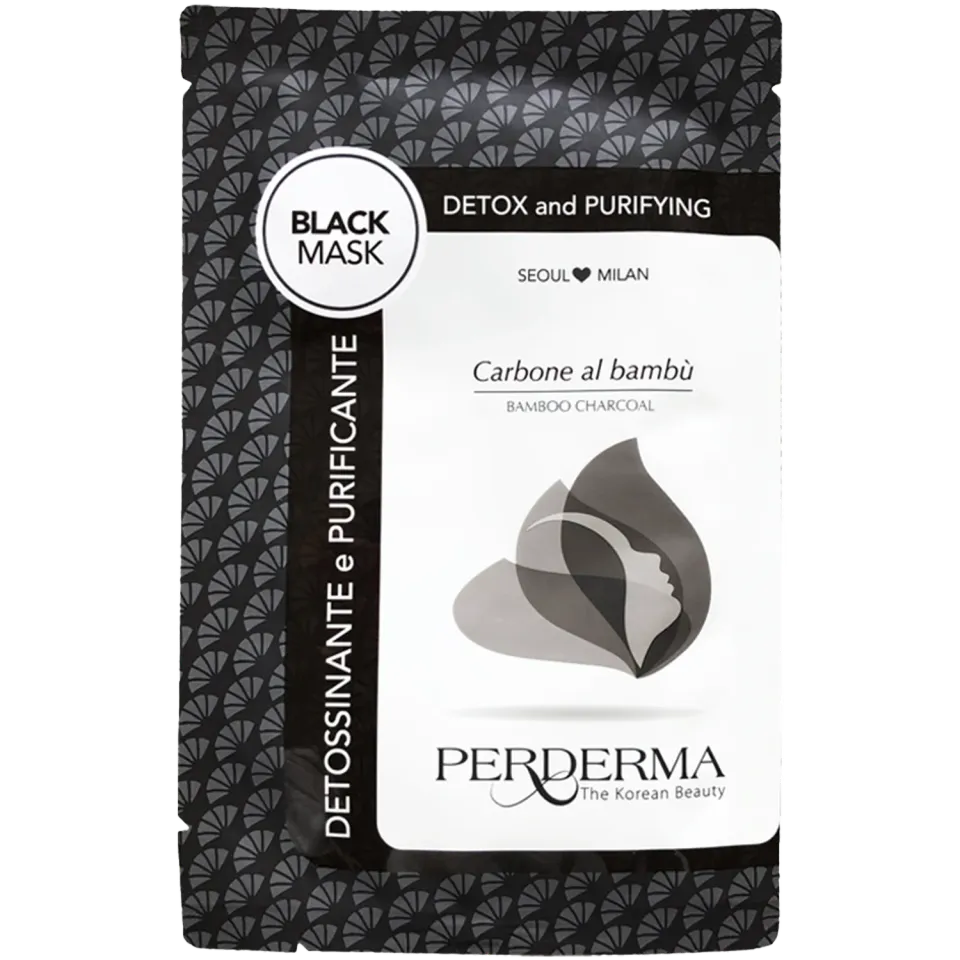 Perderma Black Mask maschera viso carbone detox 15 min