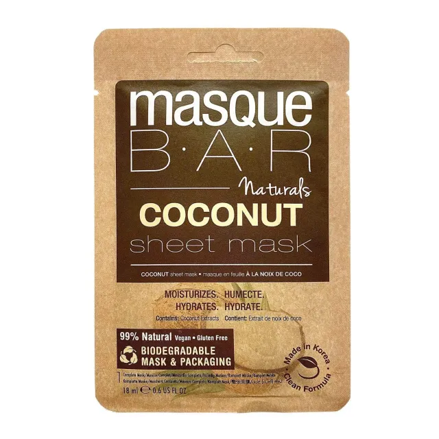 MasqueBar Naturals Coconut maschera viso cocco idratante