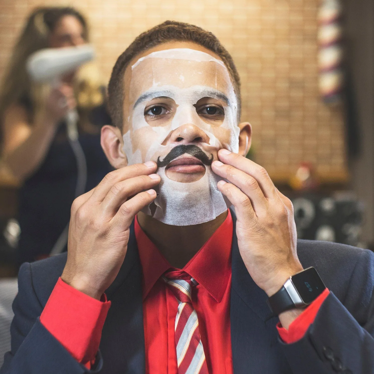 Masque Bar Bandito Get Lucky maschera tessuto uomo illuminante