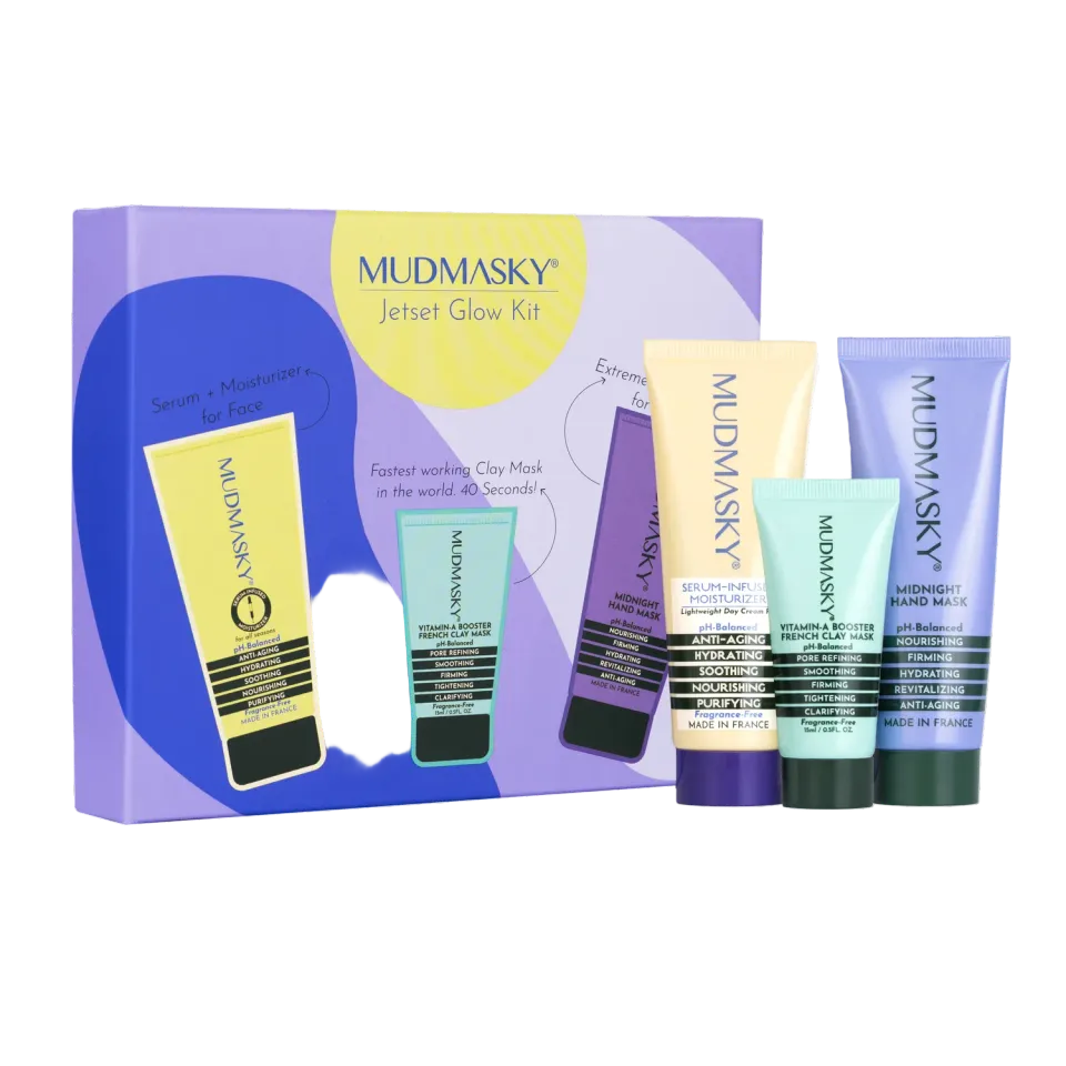 MUDMASKY Jetset Glow Kit Viso Set Completo Idratante