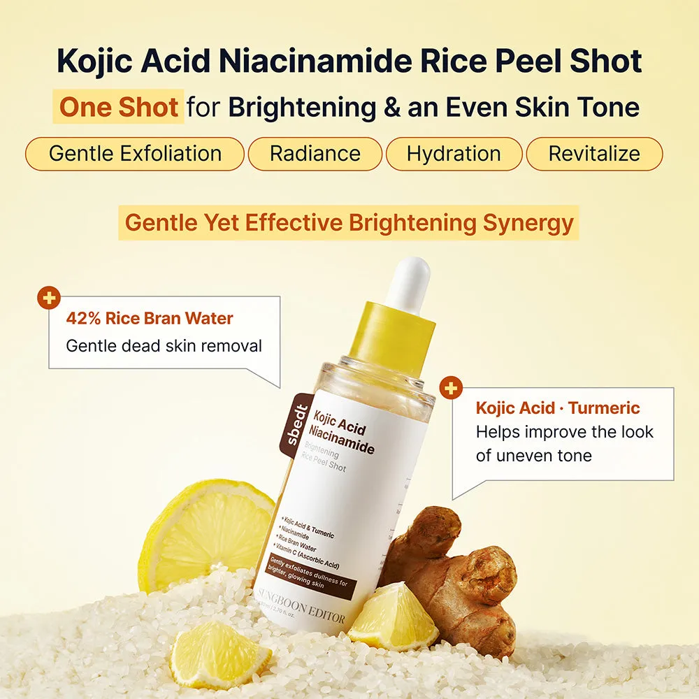 Sungboon Editor Kojic Acid Rice Peel Shot 80 ml esfoliante