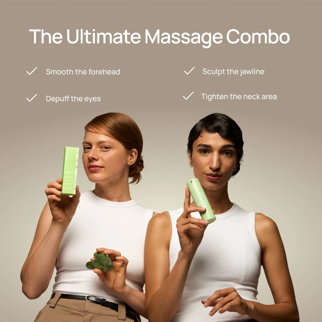 Plantifique Serenity Massage Ritual Set roller giada + siero jojoba