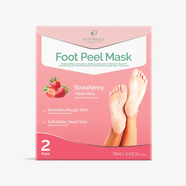 Plantifique Strawberry maschera piedi peeling 2 paia fragola