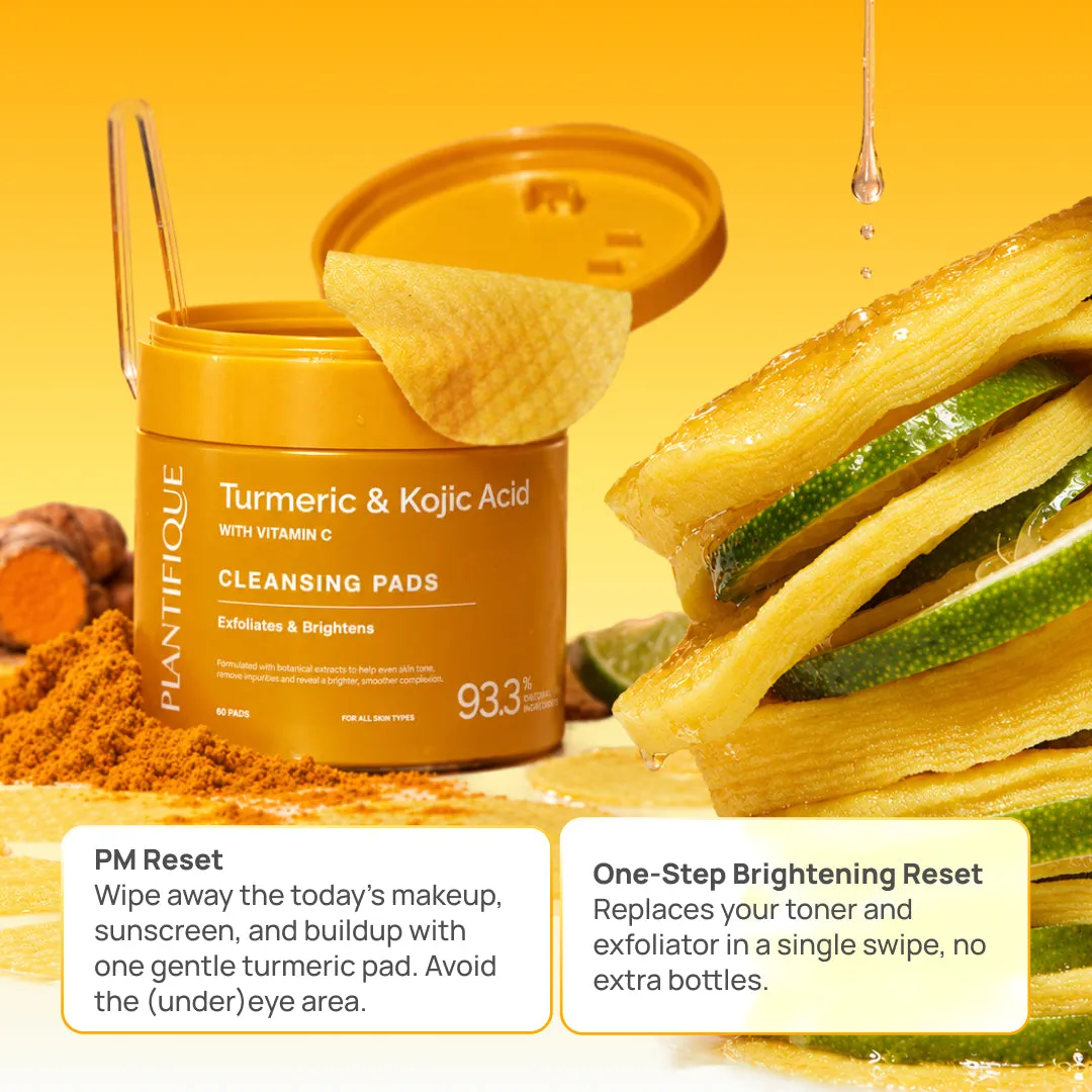 Plantifique Kojic Acid Turmeric dischetti viso schiarenti
