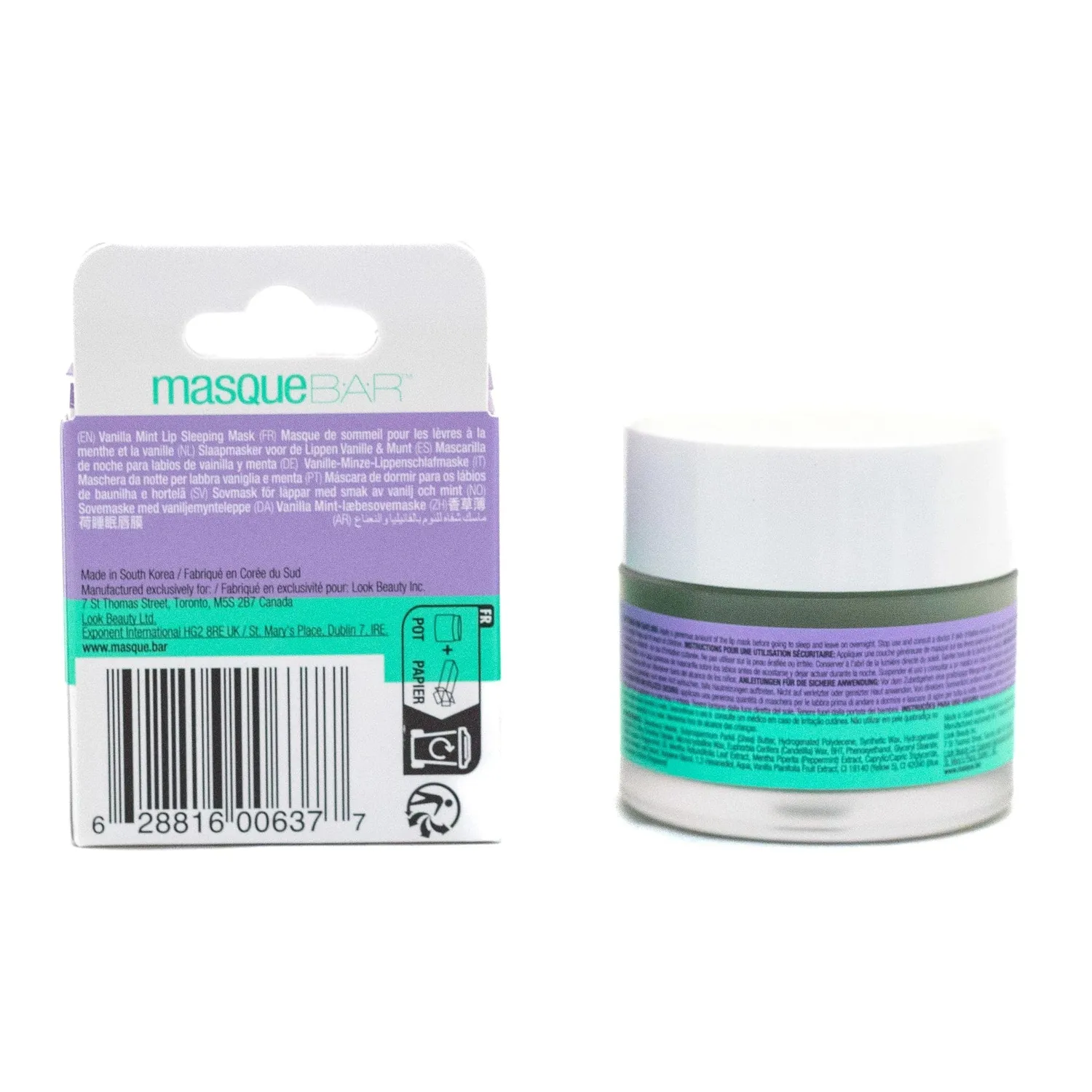 Masque Bar Vanilla Mint maschera labbra notte idratante