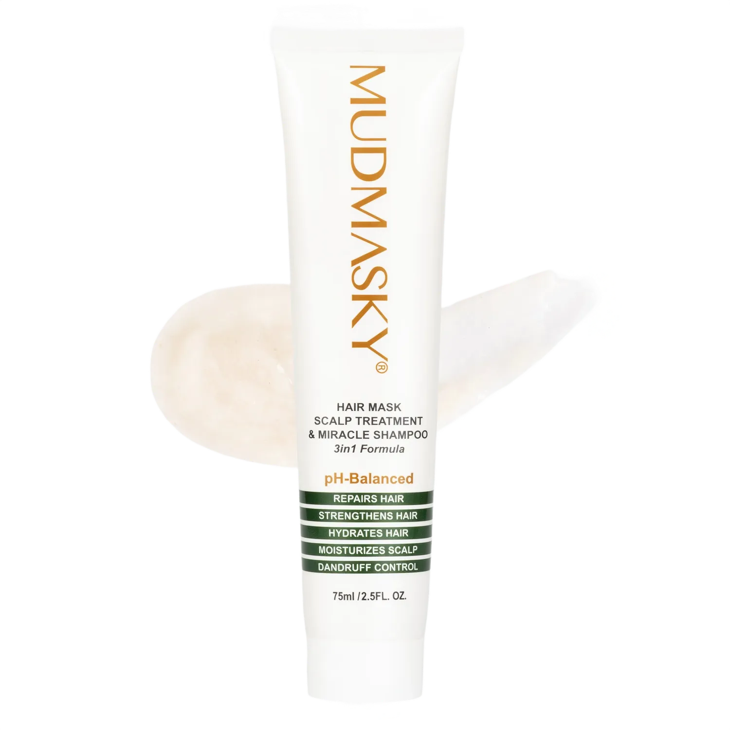 MUDMASKY Hair Mask Shampoo Maschera Capelli 75 ml Cute
