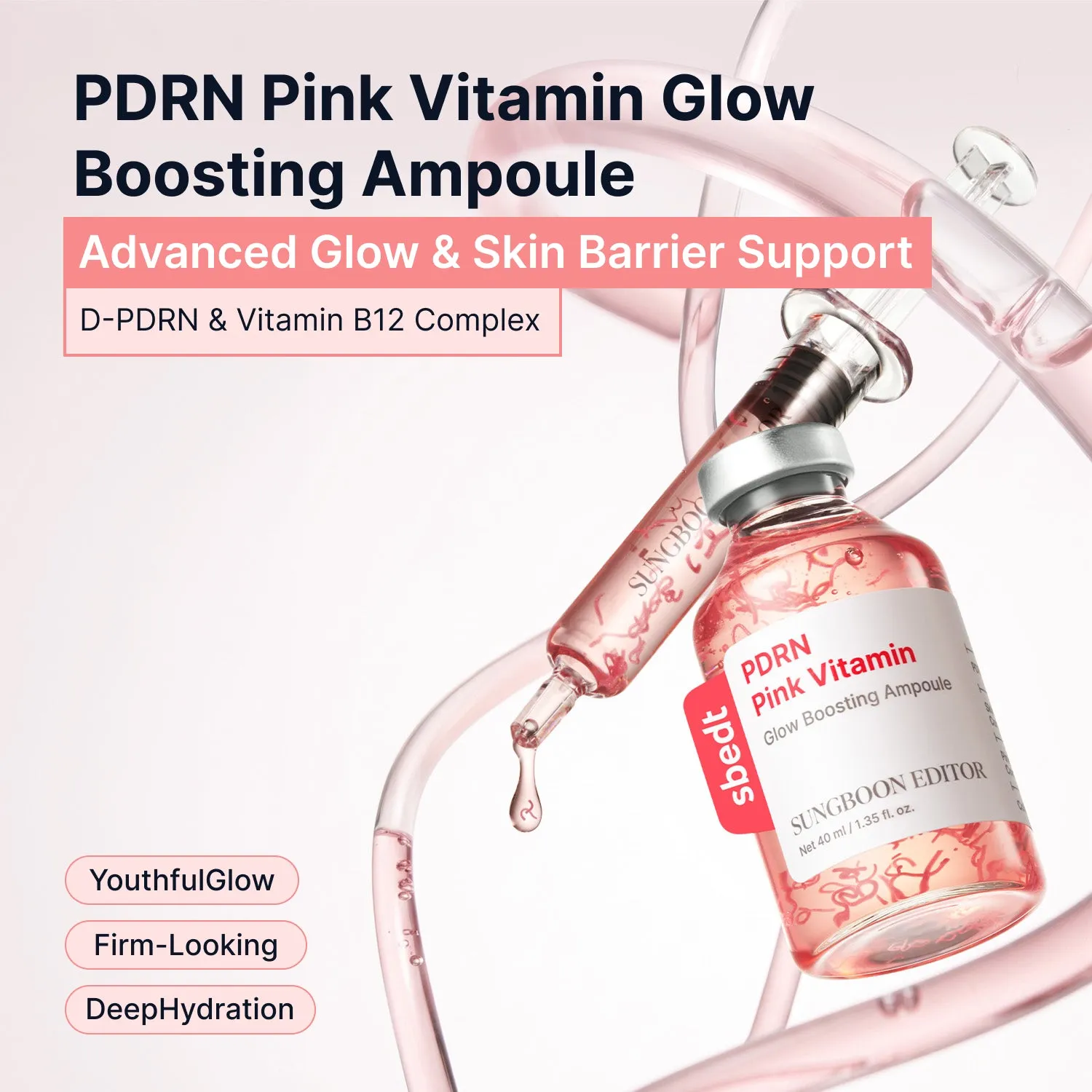 Sungboon Editor Collagen Peptide Pink PDRN ampolla viso 40 ml glow