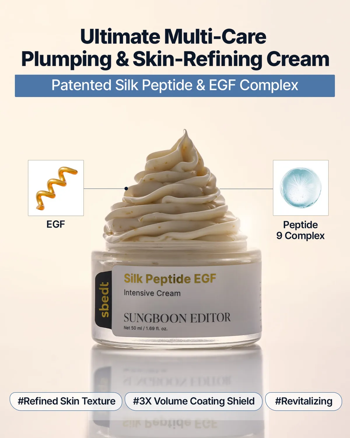 Sungboon Editor Silk Peptide EGF Crema Viso 50 ml