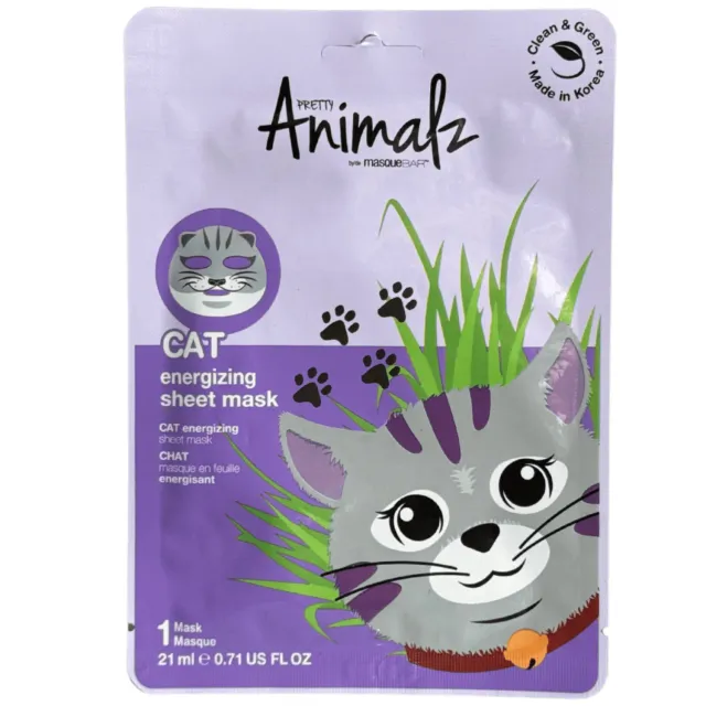 Masque Bar Pretty Animalz Cat maschera tessuto viso energizzante