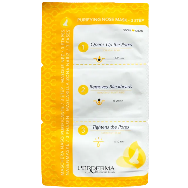 Perderma 3-Step maschera naso punti neri trattamento coreano