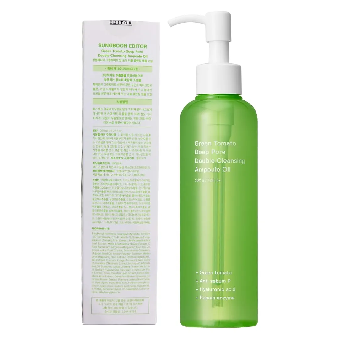 Sungboon Editor Green Tomato olio detergente 200 g pori dilatati