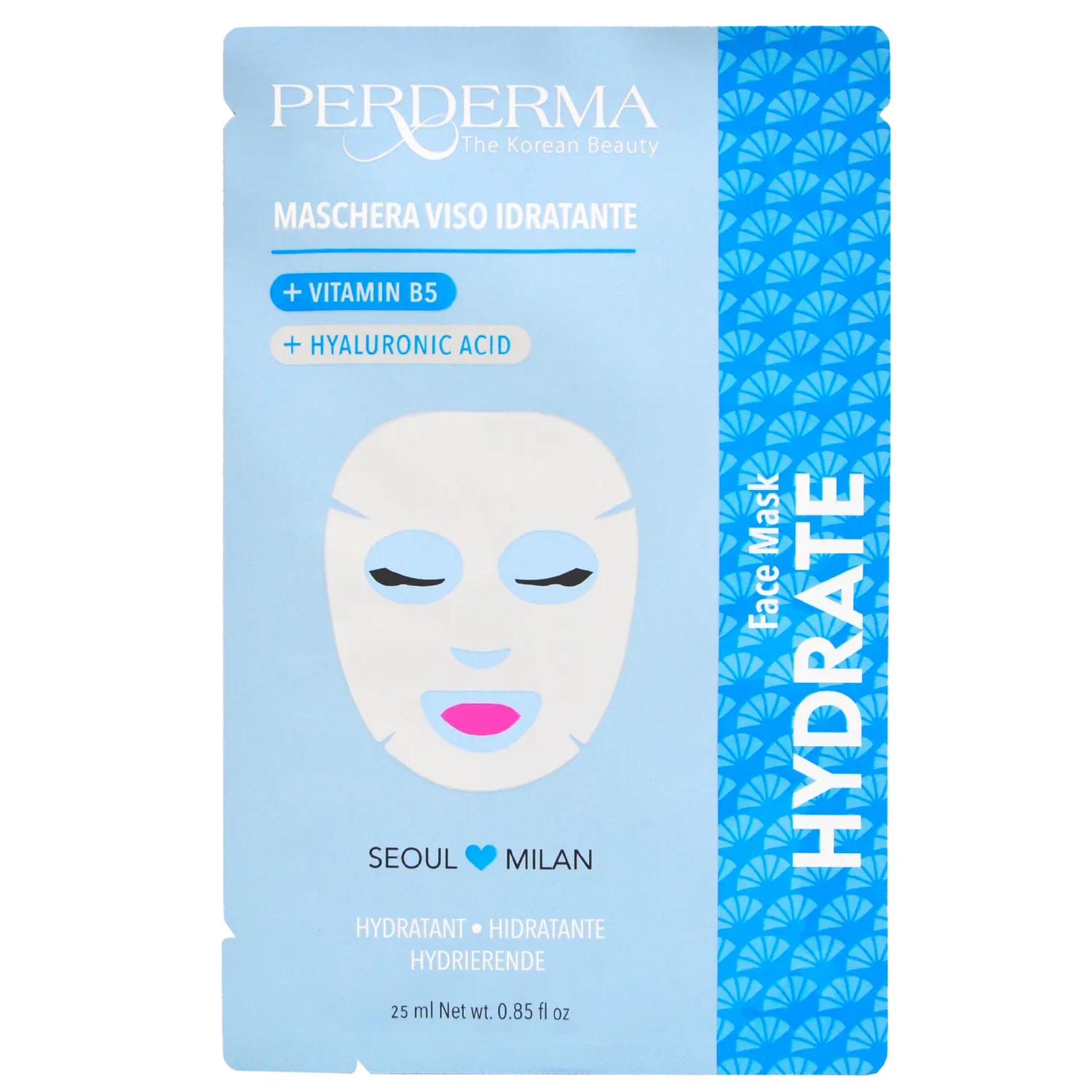 Perderma maschera viso idratante acido ialuronico monodose