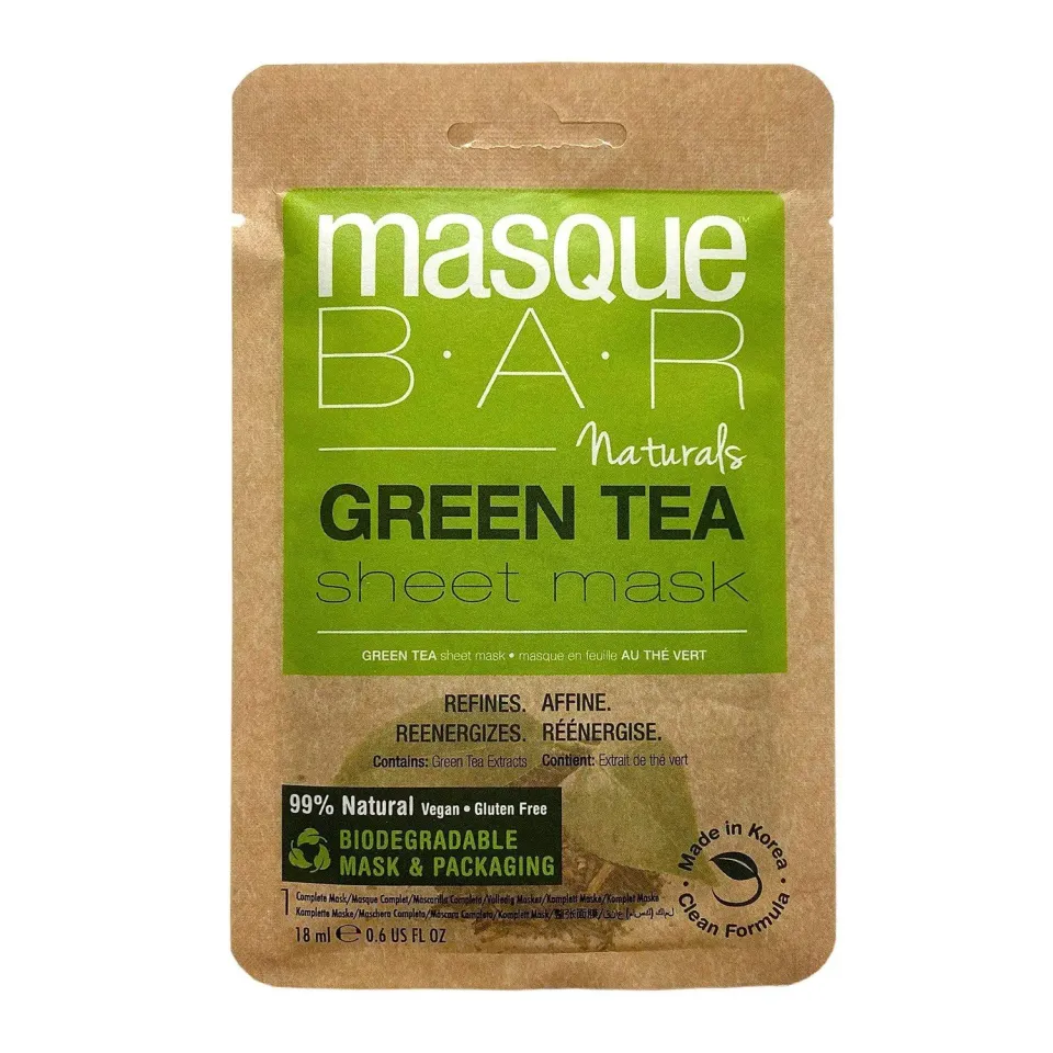 Masque Bar Naturals Green Tea maschera tessuto idratante purificante