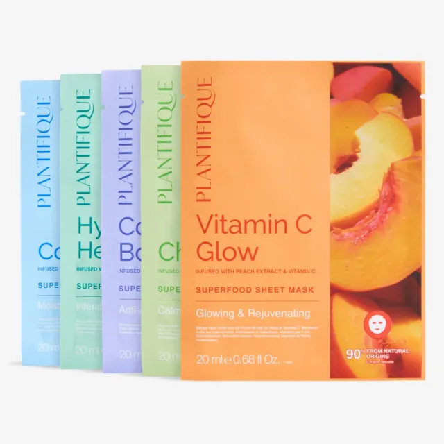 Plantifique Superfoods maschere viso tessuto 5 pezzi idratanti