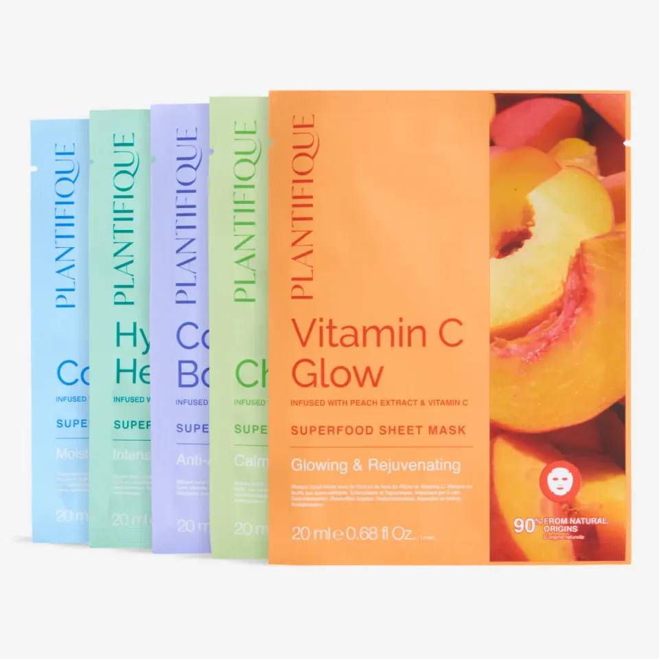 Plantifique Superfoods maschere viso tessuto 5 pezzi idratanti