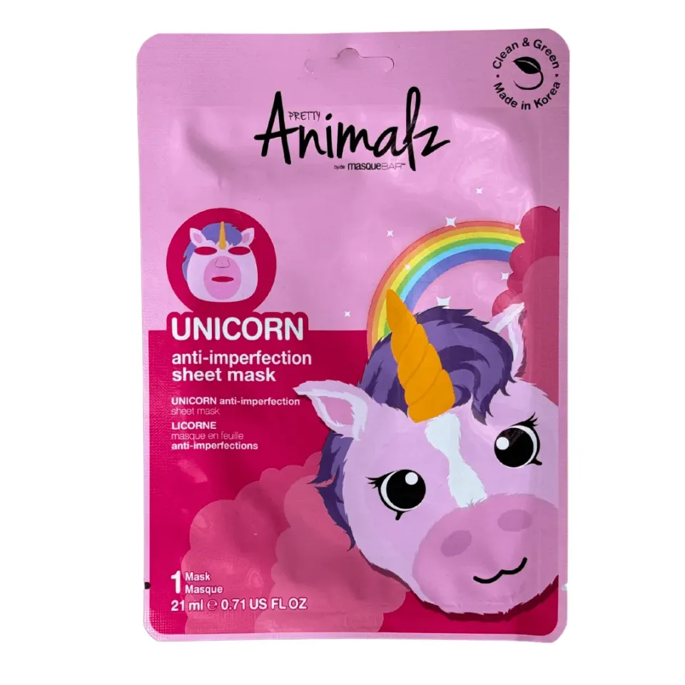 Masque Bar Pretty Animalz Unicorn maschera tessuto idratante