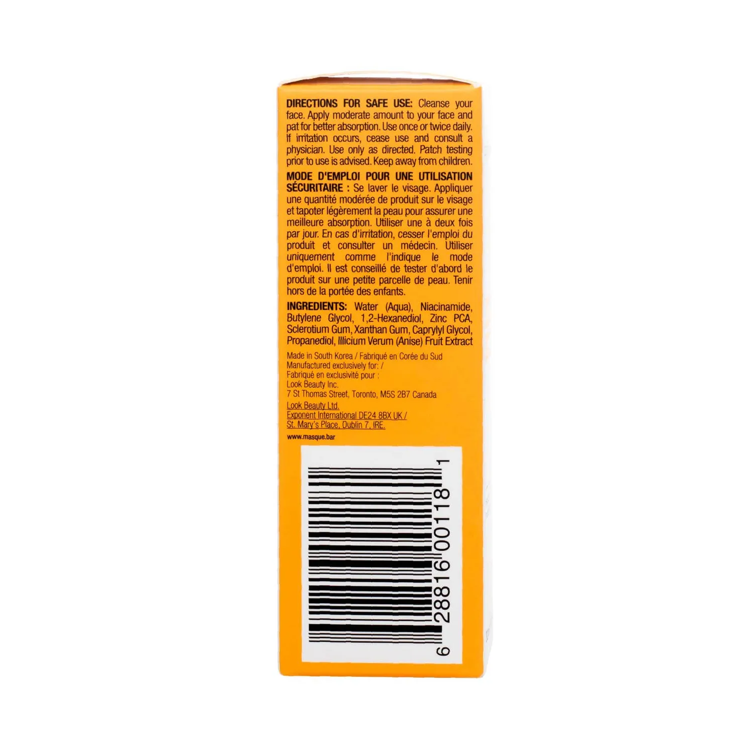 Masque Bar my iN.gredients Niacinamide siero viso pori