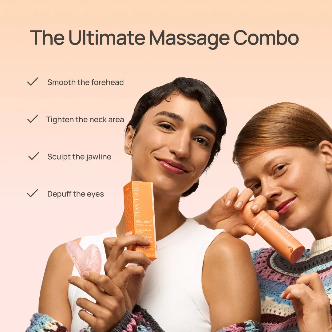 Plantifique Glow Massage Ritual set viso gua sha + siero