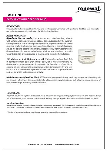 Renewal Exfoliante Fango Mar Morto Scrub Viso 50ml