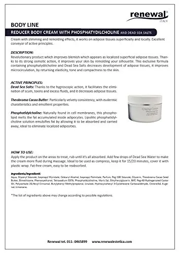 Renewal Crema Corpo Riducente Fosfatidilcolina 500ml rassodante