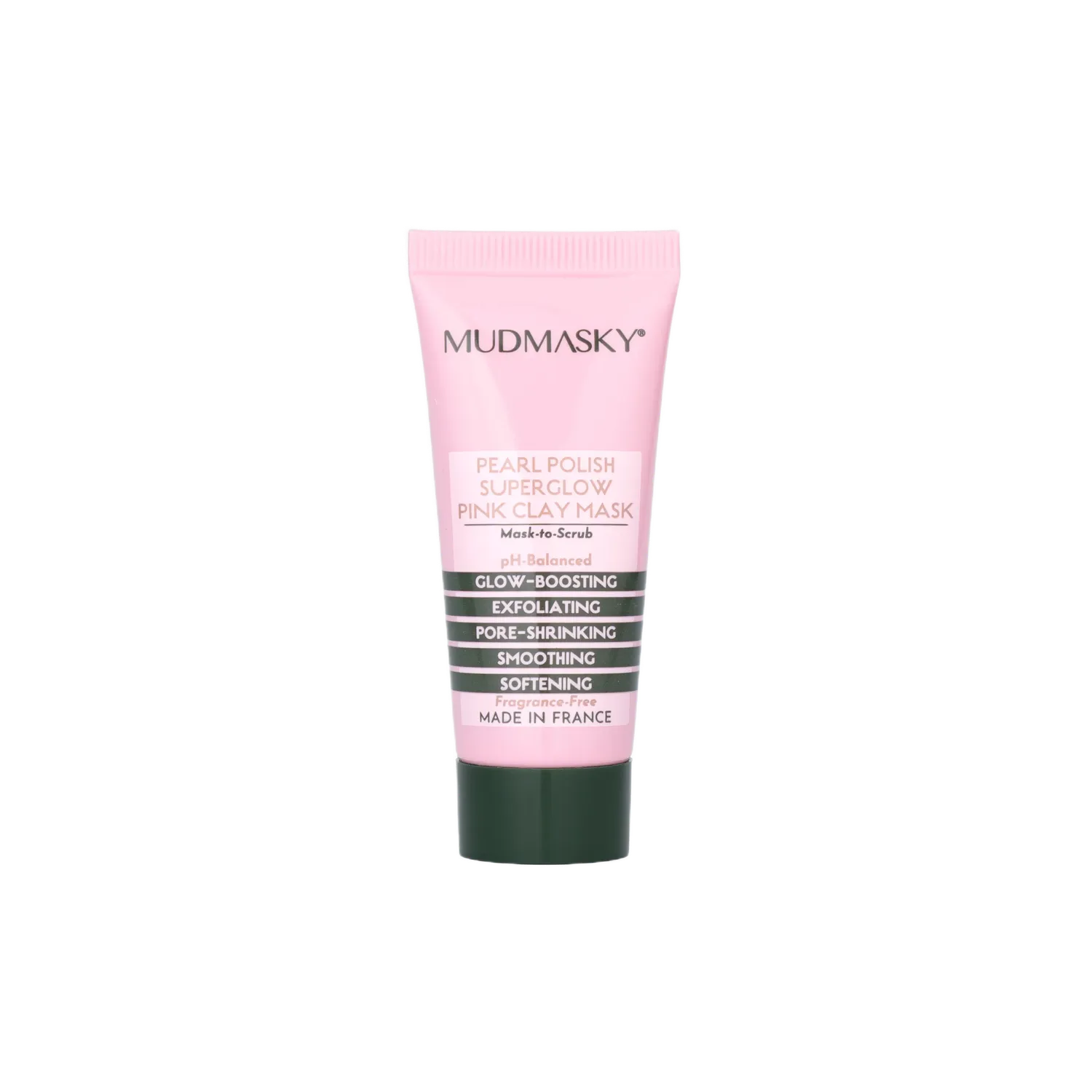 Mudmasky Pearl Polish Superglow maschera viso argilla rosa 60ml