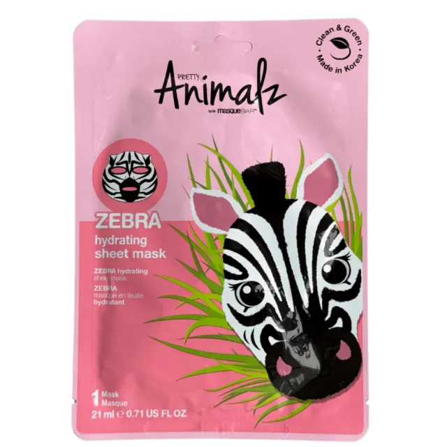 Masque Bar Pretty Animalz Zebra Maschera Viso Idratante