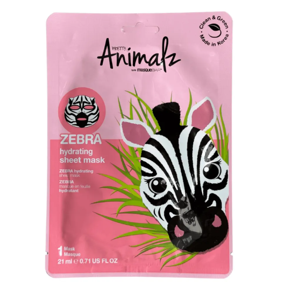Masque Bar Pretty Animalz Zebra Maschera Viso Idratante