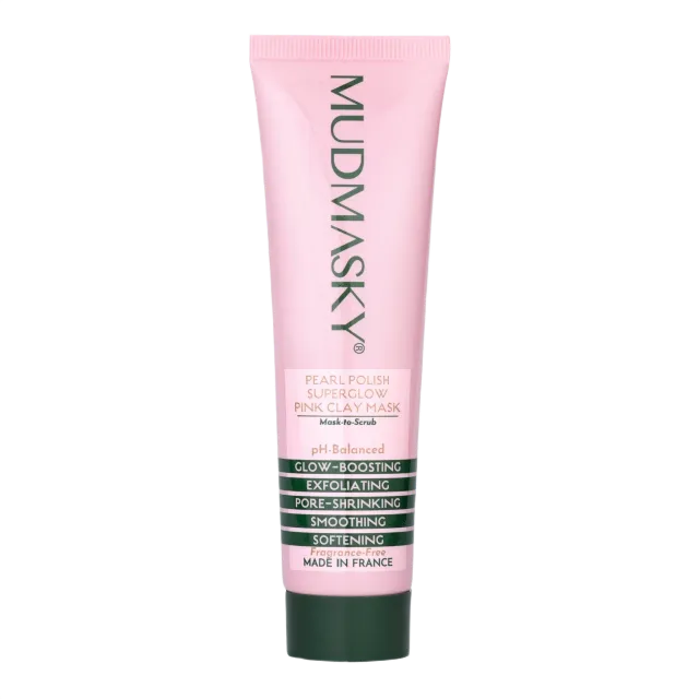 Mudmasky Pearl Polish Superglow maschera viso argilla rosa 60ml