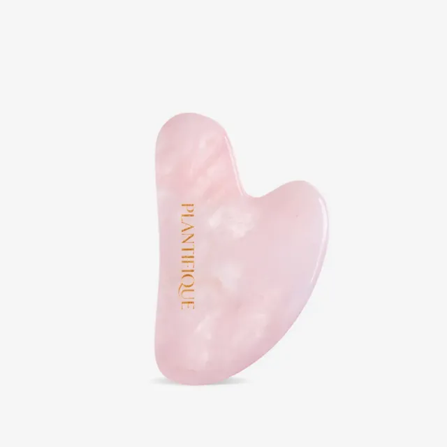 Plantifique Rose Quartz Gua Sha Viso Quarzo Rosa con Custodia